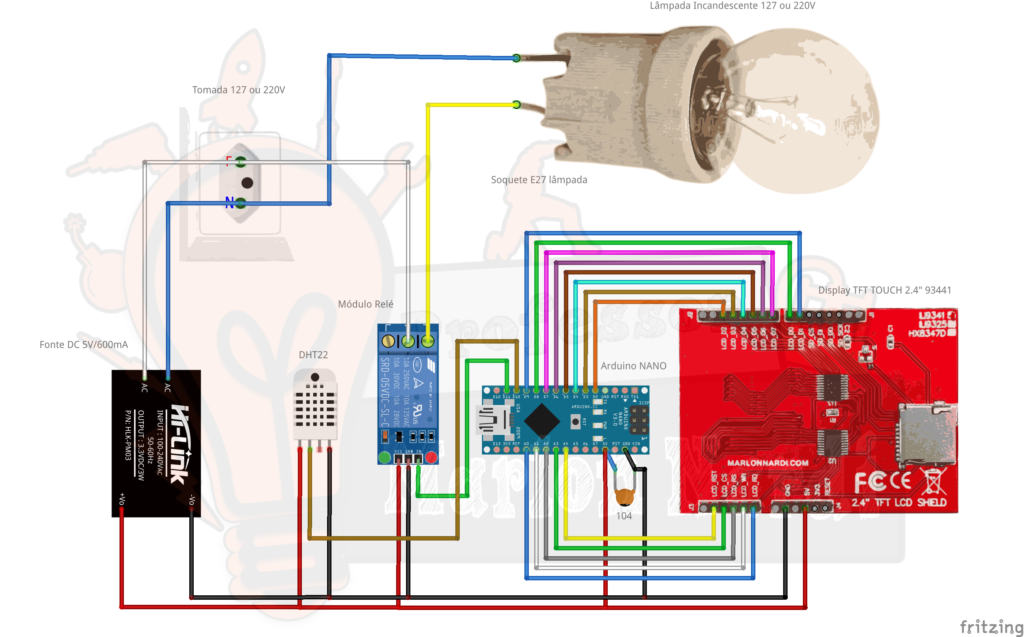 Circuito eletrônico Dry Fila Box  - caixa para secar filamentos impressora 3D - Marlon Nardi